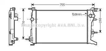 AVA QUALITY COOLING rta2460 -  Радиатор, охлаждение двигателя